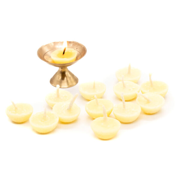 Pure Ghee Diya with Batti/Wicks | Made from 100 % Pure Cow Ghee | 100 Pieces