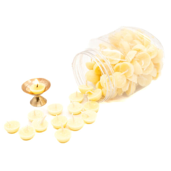 Pure Ghee Diya with Batti/Wicks | Made from 100 % Pure Cow Ghee | 100 Pieces - Image 3